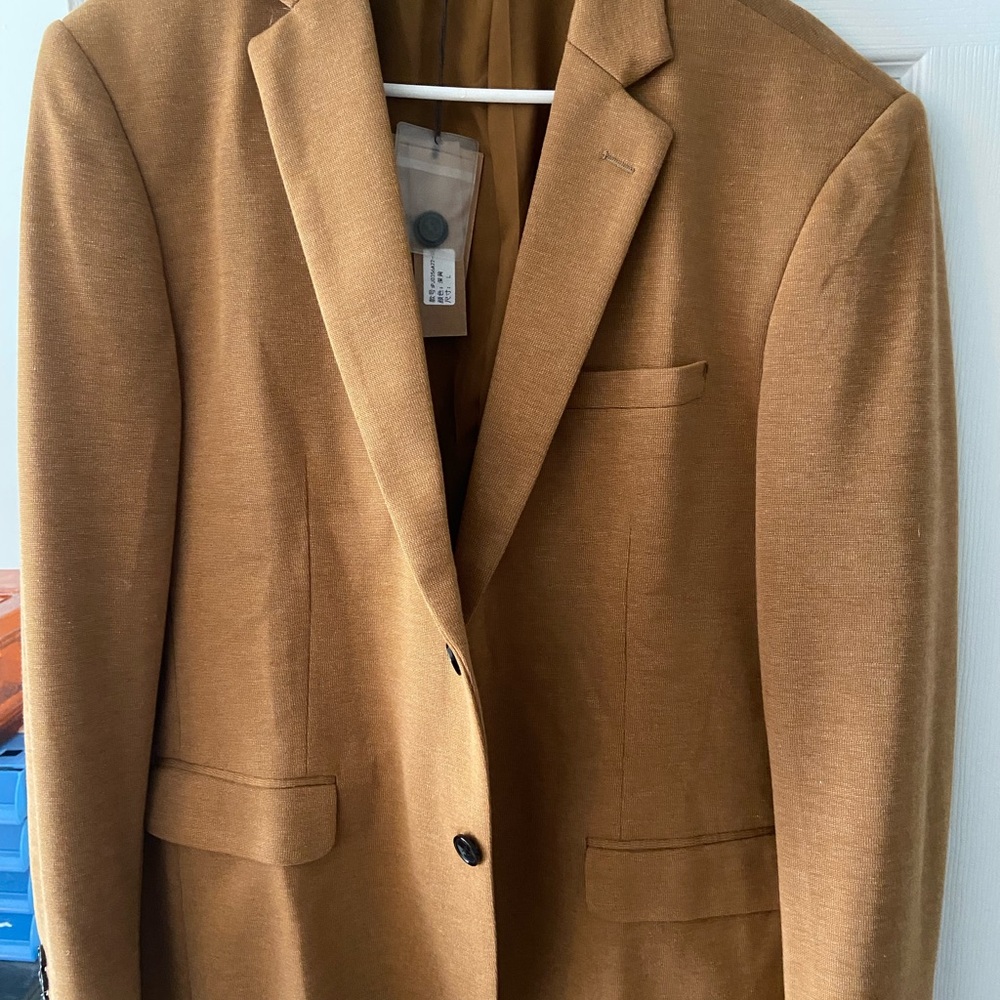 Paul Jones men's tan camel blazer size Large NWT